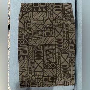 XS Patterned Pencil Skirt